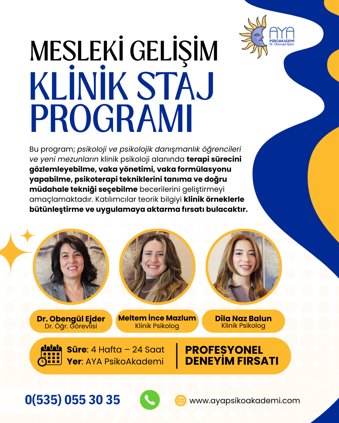 Mesleki Gelişim ve Klinik Staj Programı
